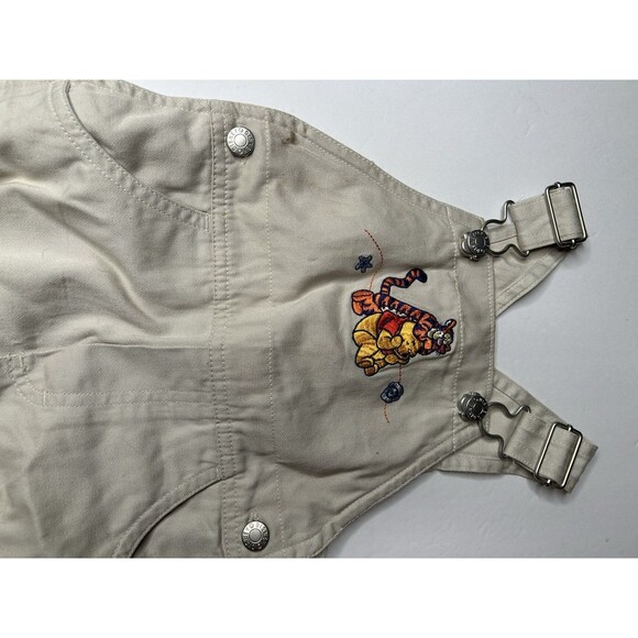 Vintage y2k Disney Winnie the pooh Tan bib overalls 12 months sea shore summer - Picture 2 of 8
